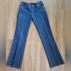 Betsey Johnson Vintage Boot Cut Blue Jeans with Lightening Bolts⚡👖 Size Medium